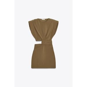 CUT OUT SHOULDER PAD DRESS Oil 0/3644/313/510/02